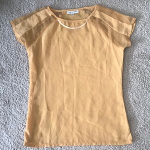 Golden Yellow half sleeves top